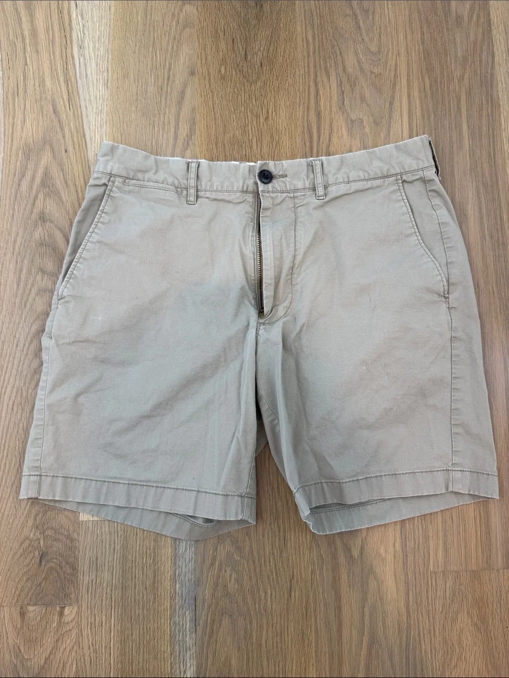 J. Crew Men's Flat Front Shorts in Khaki